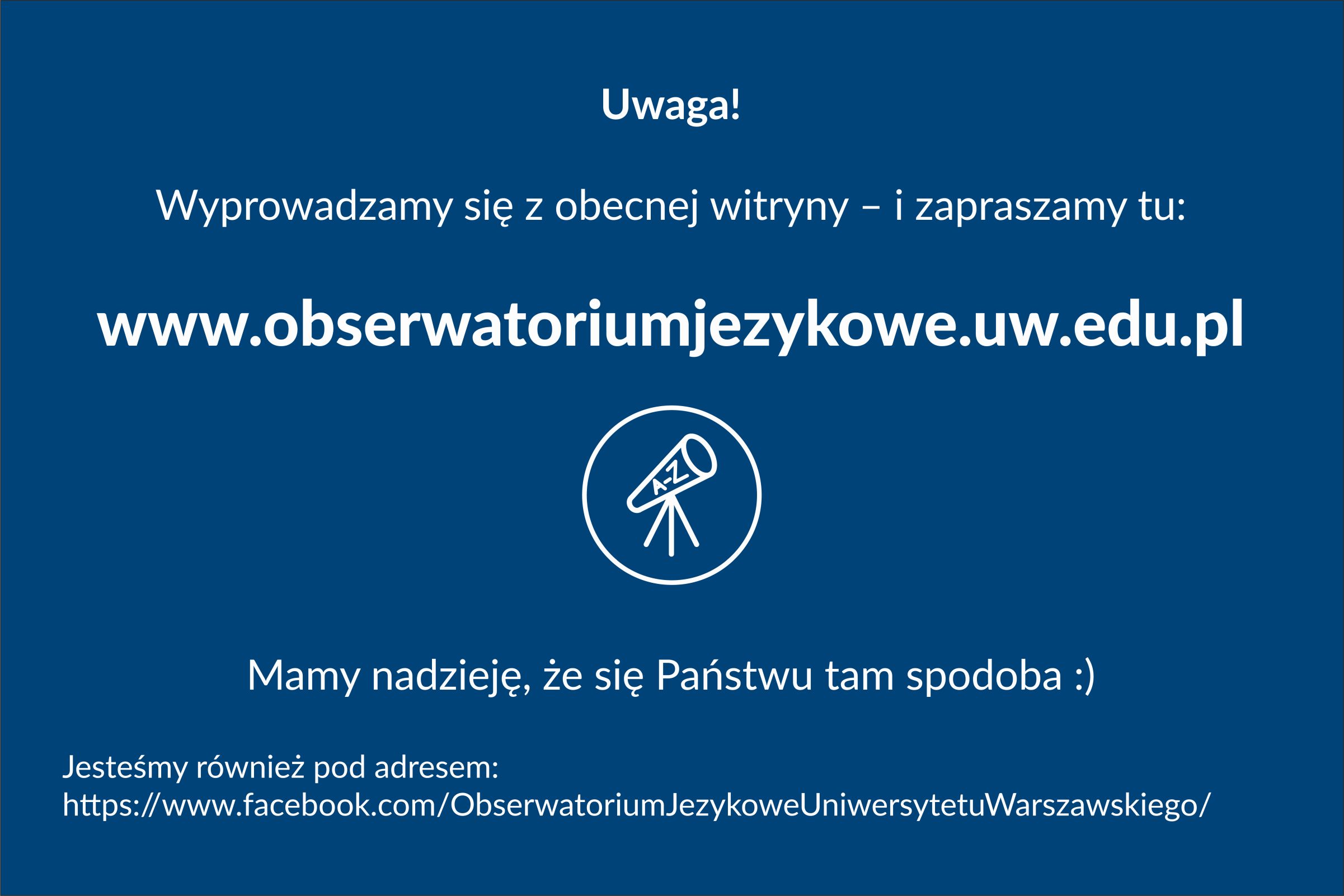 Nowa witryna Obserwatorium Językowego UW